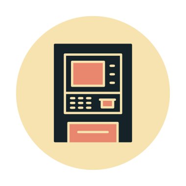 atm simge vektör illüstrasyonu 