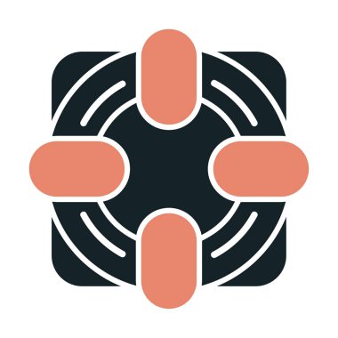 Bir cankurtaran simgesinin vektör illüstrasyonu