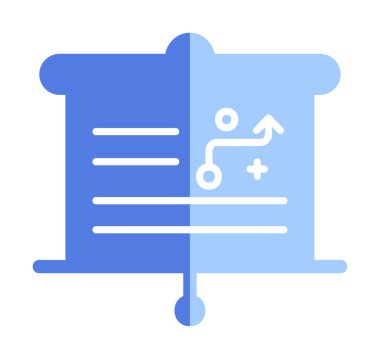 Basit Strateji simgesi, vektör illüstrasyonu