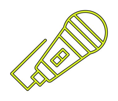 mikrofon web simge vektör çizim 