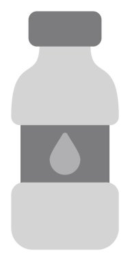 su şişesi simgesi, vektör illüstrasyonu    