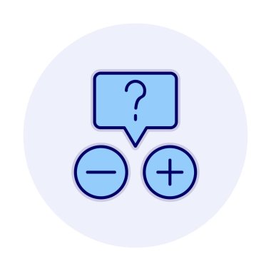 soru işareti ve cevap seçimi düz simge, vektör, illüstrasyon, bilgi, işaret ve imza