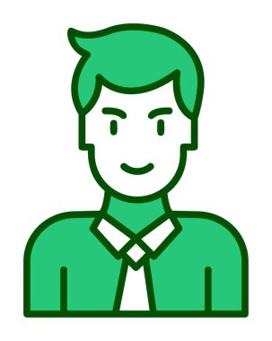 Man web simgesi, vektör illüstrasyonu 