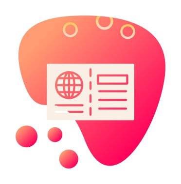 Kartpostal simgesi, vektör illüstrasyonu basit tasarım