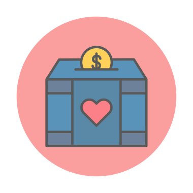 Charity Kutu vektör simgesi 