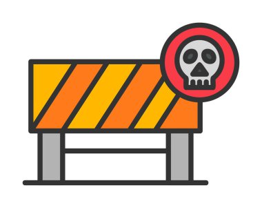 Tehlike Öndeki Yol İşareti, vektör çizimi