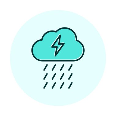 yağmur simgesi, vektör illüstrasyonu  