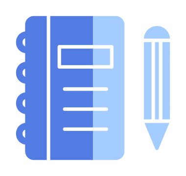 Kalem, vektör illüstrasyonlu günlük 