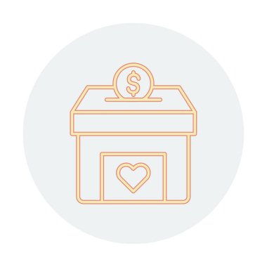 Bağış Kutusu vektör simgesi