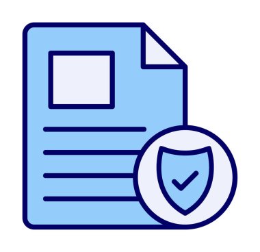 Onaylanmış Belge simgesi, vektör illüstrasyonu basit tasarım