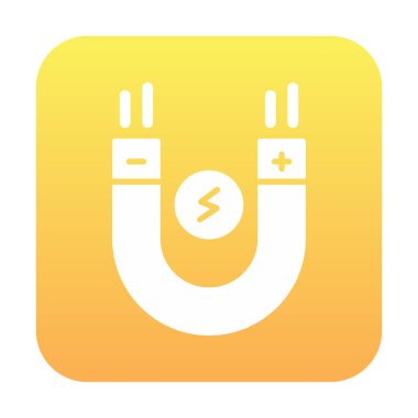 Mıknatıs düz simgesinin vektör çizimi 