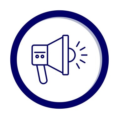 megafon simgesi vektörü web ve mobil tasarımınız için beyaz arkaplanda izole edilmiş, megafon logosu konsepti 