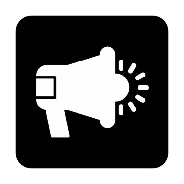 megafon simgesi vektörü web ve mobil tasarımınız için beyaz arkaplanda izole edilmiş, megafon logosu konsepti 