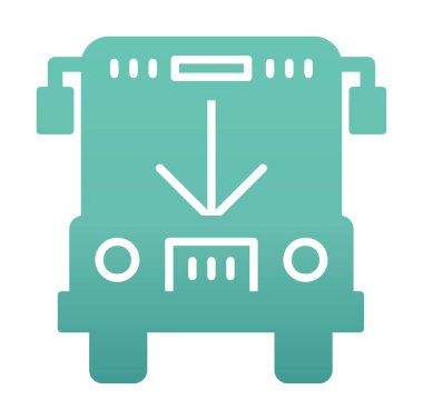 bus simgesi, vektör illüstrasyonu