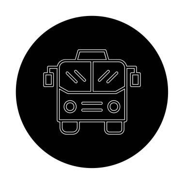 bus simgesi, vektör illüstrasyonu