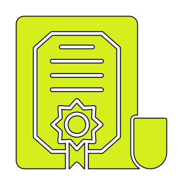 grafik basit sertifika vektör illüstrasyonu 