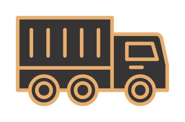 kamyon simgesi, vektör illüstrasyonu