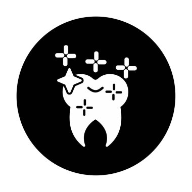 Basit Parlak Diş simgesi, vektör illüstrasyonu