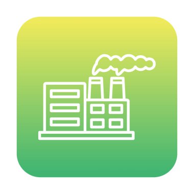 Nükleer santral ikon vektörü. İnce çizgi işareti. izole edilmiş sınır sembolü çizimi