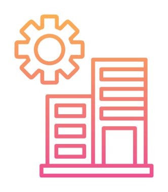 Bakım daireleri simge vektör illüstrasyonu 