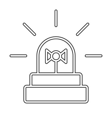 Siren simgesi, vektör çizimi 