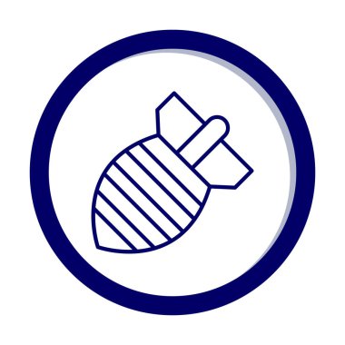 Atom Bombası Web simgesi, vektör illüstrasyonu