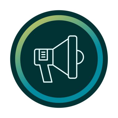 megafon simgesi vektörü web ve mobil tasarımınız için beyaz arkaplanda izole edilmiş, megafon logosu konsepti 