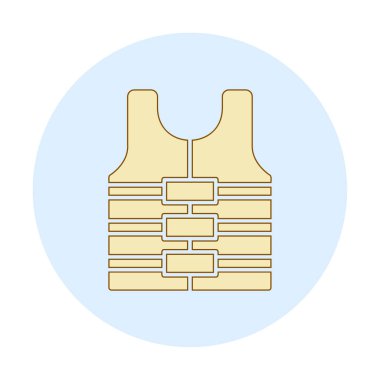 Can yeleği simge vektör çizim