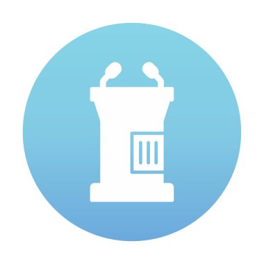 hoparlör kürsü simgesi vektör illüstrasyonu                         