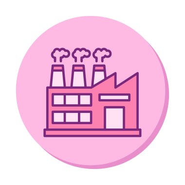 Factory icon, vector illustration simple design
