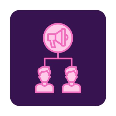 Basit Pazarlama Kampanyası simgesi, vektör illüstrasyonu