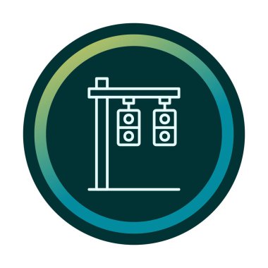 Trafik ışıkları web simgesi, vektör çizim 