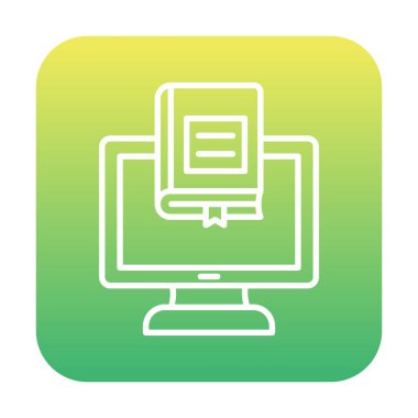 çevrimiçi kütüphane rengi vektör illüstrasyonu                        