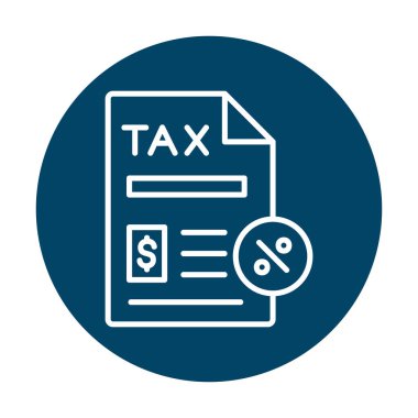 Vergi Kağıtları simgesi, vektör illüstrasyonu               