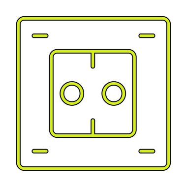 Modern Elektrik Soket simgesinin vektör illüstrasyonu       