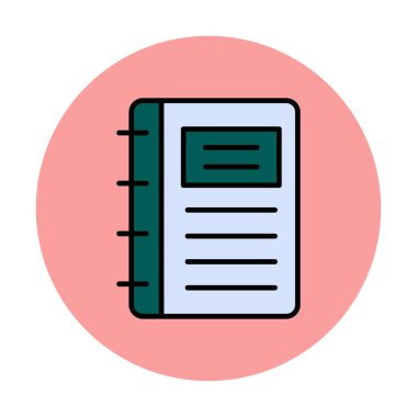 Not defteri web simge vektör çizim