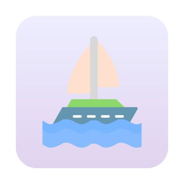 Yat simgesi vektör illüstrasyonu