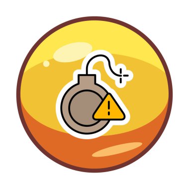 Uyarı işareti simgesinin vektör illüstrasyonu 