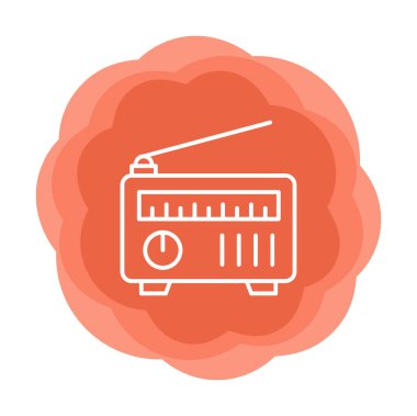 radyo simgesi web basit illüstrasyon