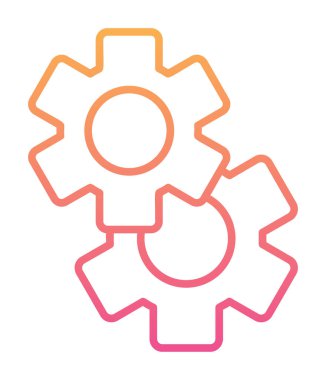 Gears'ı web simgesi, vektör çizim 