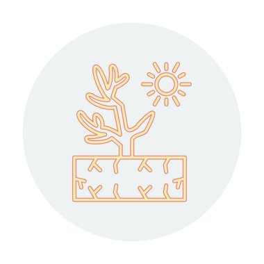 Mercan simgesi vektör illüstrasyonu