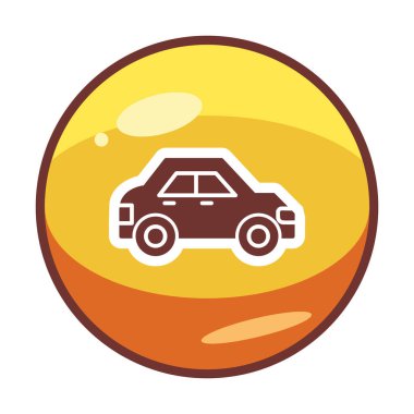 Araba düz simgesi. Vektör çizim 