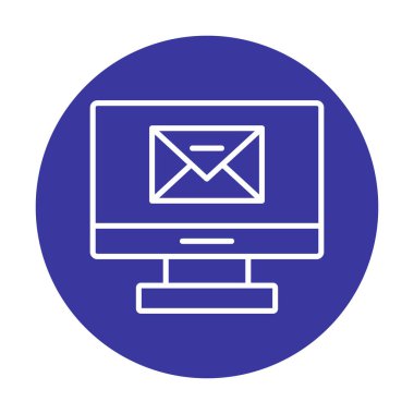 düz bilgisayar e- posta ileti simgesi 