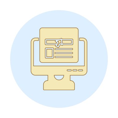 çevrimiçi haber simgesi vektör illüstrasyonu               