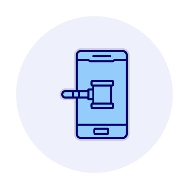 akıllı telefon simgesi, vektör illüstrasyonu basit tasarım