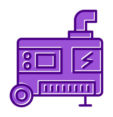 Elektrik Üretici simgesinin vektör çizimi                                        