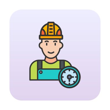 Çalışma Zamanı web simgesi vektör illüstrasyonu