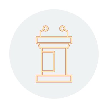 Podyum simgesinin vektör illüstrasyonu 