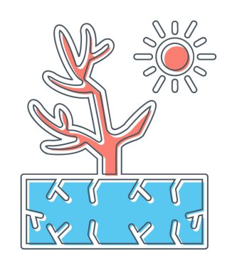 Mercan simgesi vektör illüstrasyonu