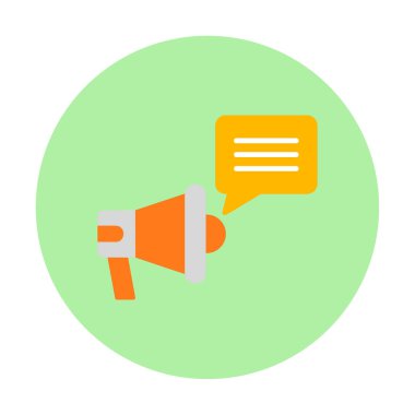 Konuşma baloncuğu vektör illüstrasyonlu megafon